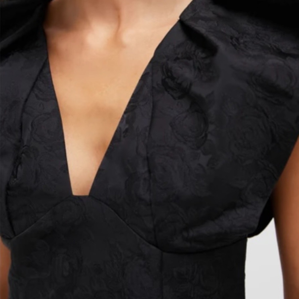 Tuckernuck Hyacinth House Tanya Black Jacquard Dress Size Small - Picture 4 of 16
